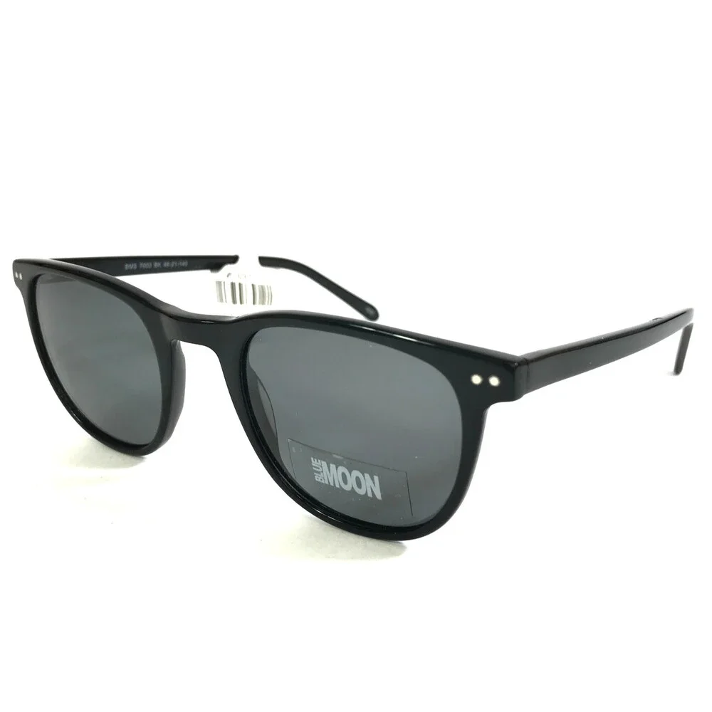 Blue Moon Sunglasses BMS7003 BK Shiny Black Frames w/ Dark Gray Polarized Lenses